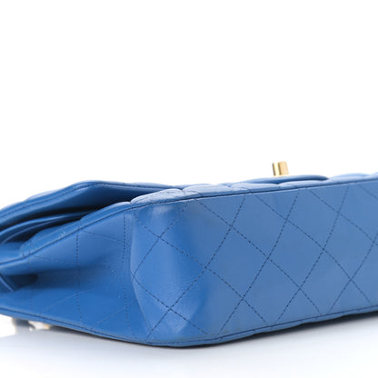 Chanel Lambskin Quilted Medium Double Flap Blue 9 of 13