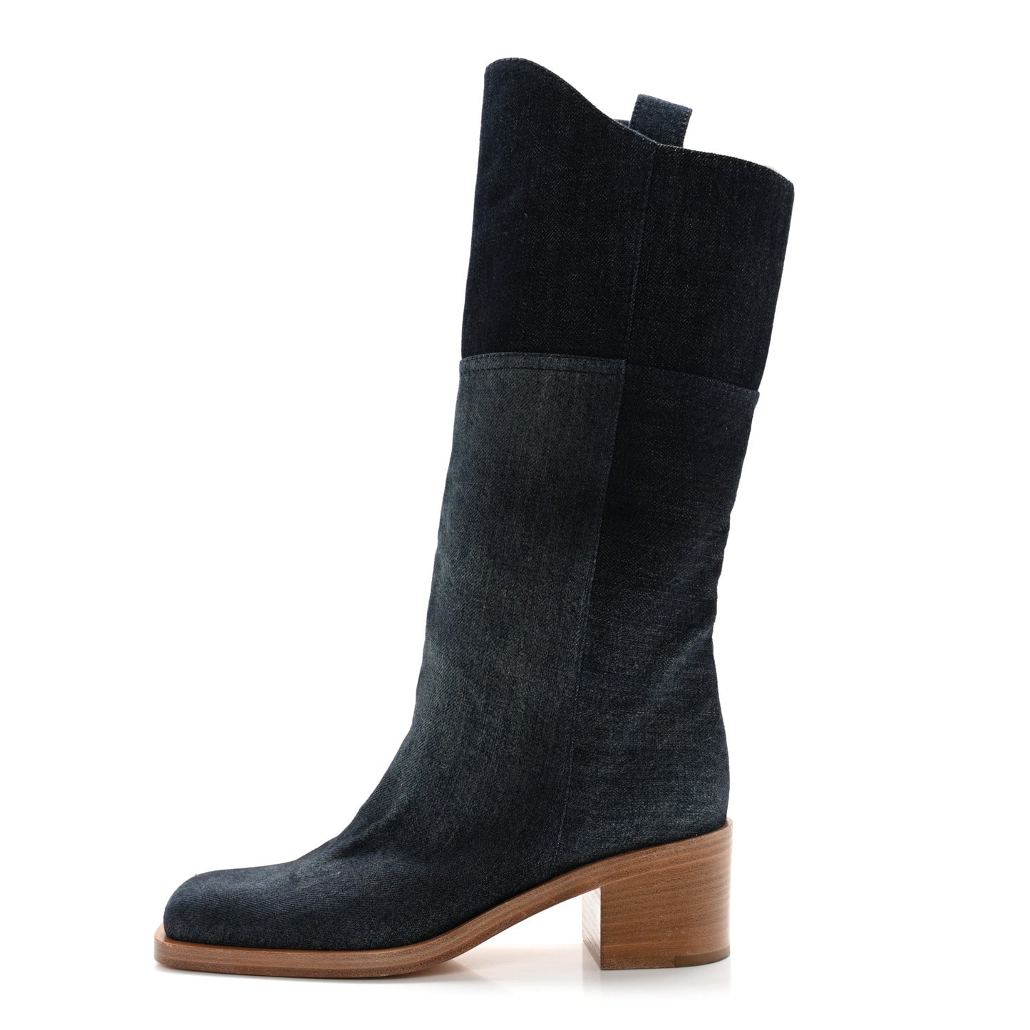 Denim Wyoming Knee High Boots 40 Navy