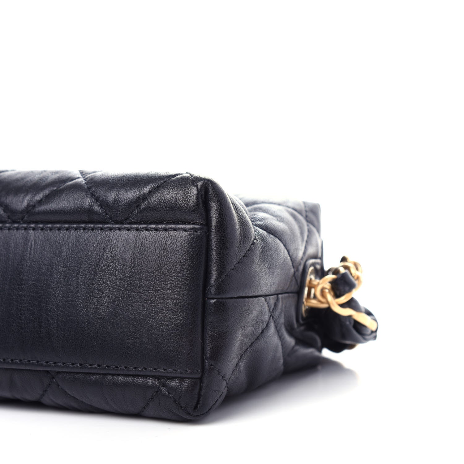 Chanel Crumpled Lambskin Quilted Small CC Links Shoulder Bag Black 9 of 11