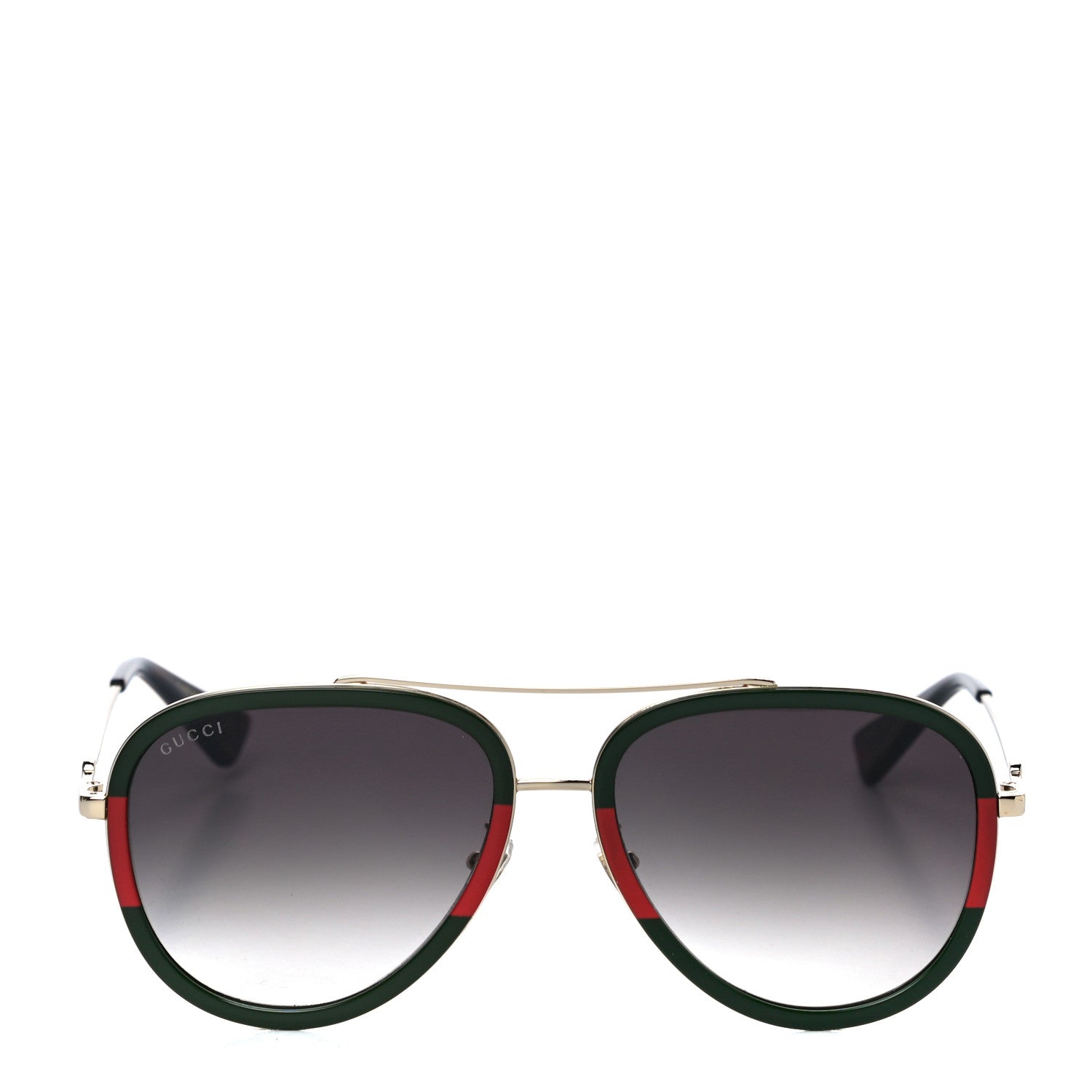 Gucci Web Aviator Sunglasses GG0062S Green Red 4 of 7