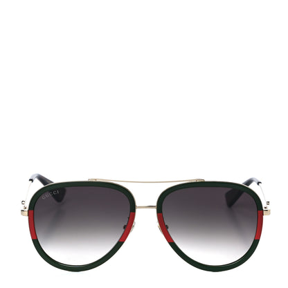 Gucci Web Aviator Sunglasses GG0062S Green Red 4 of 7