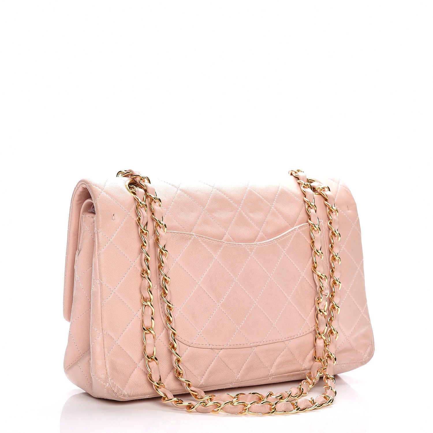 Chanel Lambskin Quilted Medium Double Flap Light Pink 3 of 17