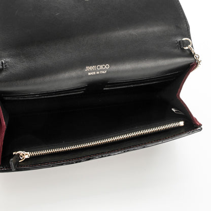 Jimmy Choo Velvet Margot Clutch Bordeaux 5 of 6