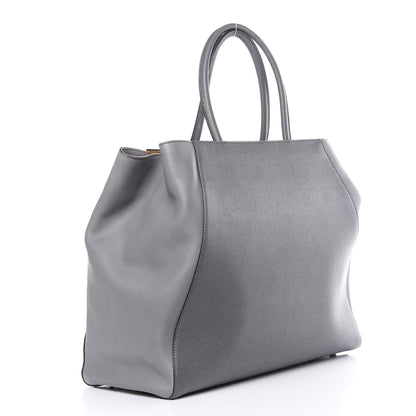 Fendi Vitello Elite Large 2Jours Tote Grigio Grigio Chiaro 3 of 15