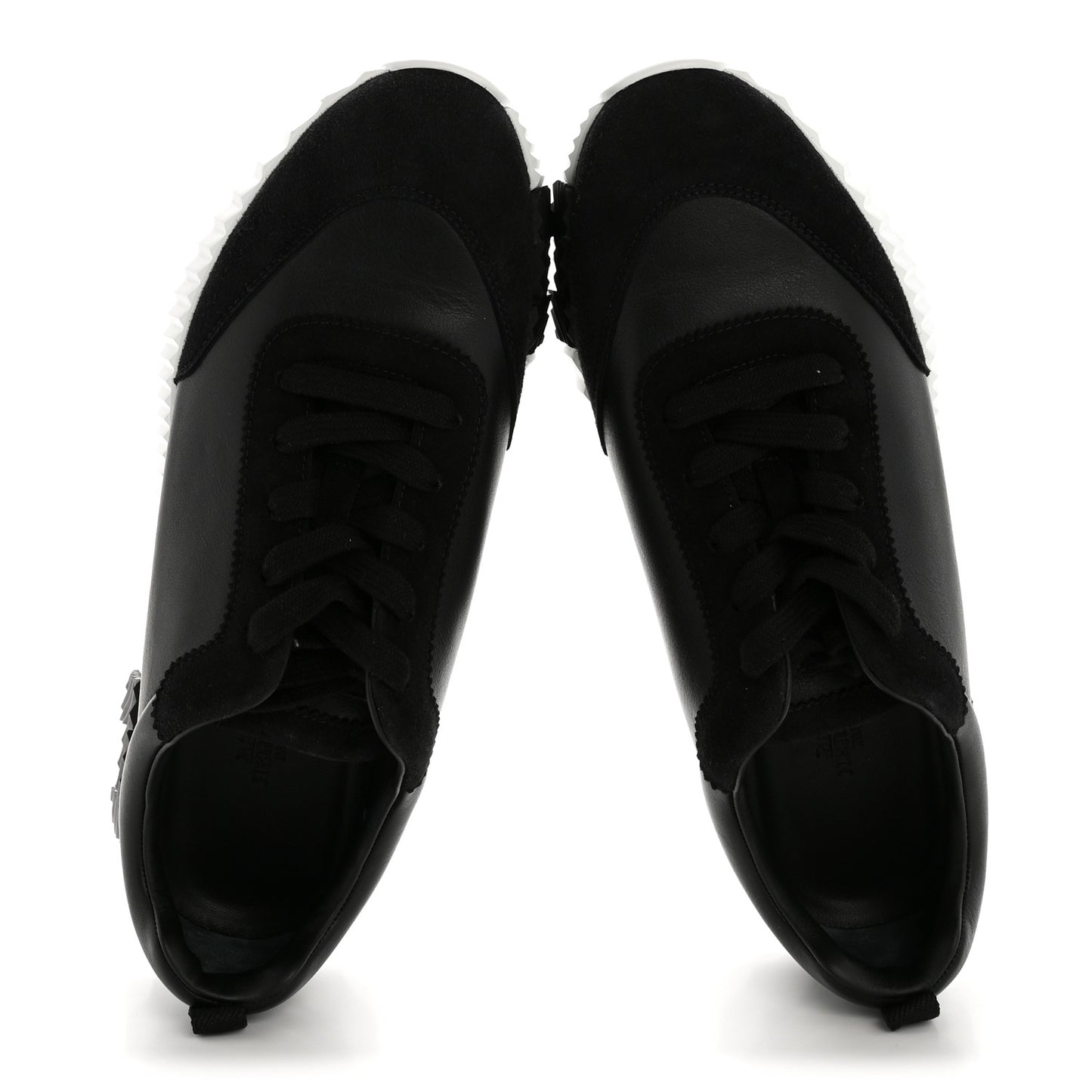 Goatskin Suede Goatskin Bouncing Sneakers 40 Black