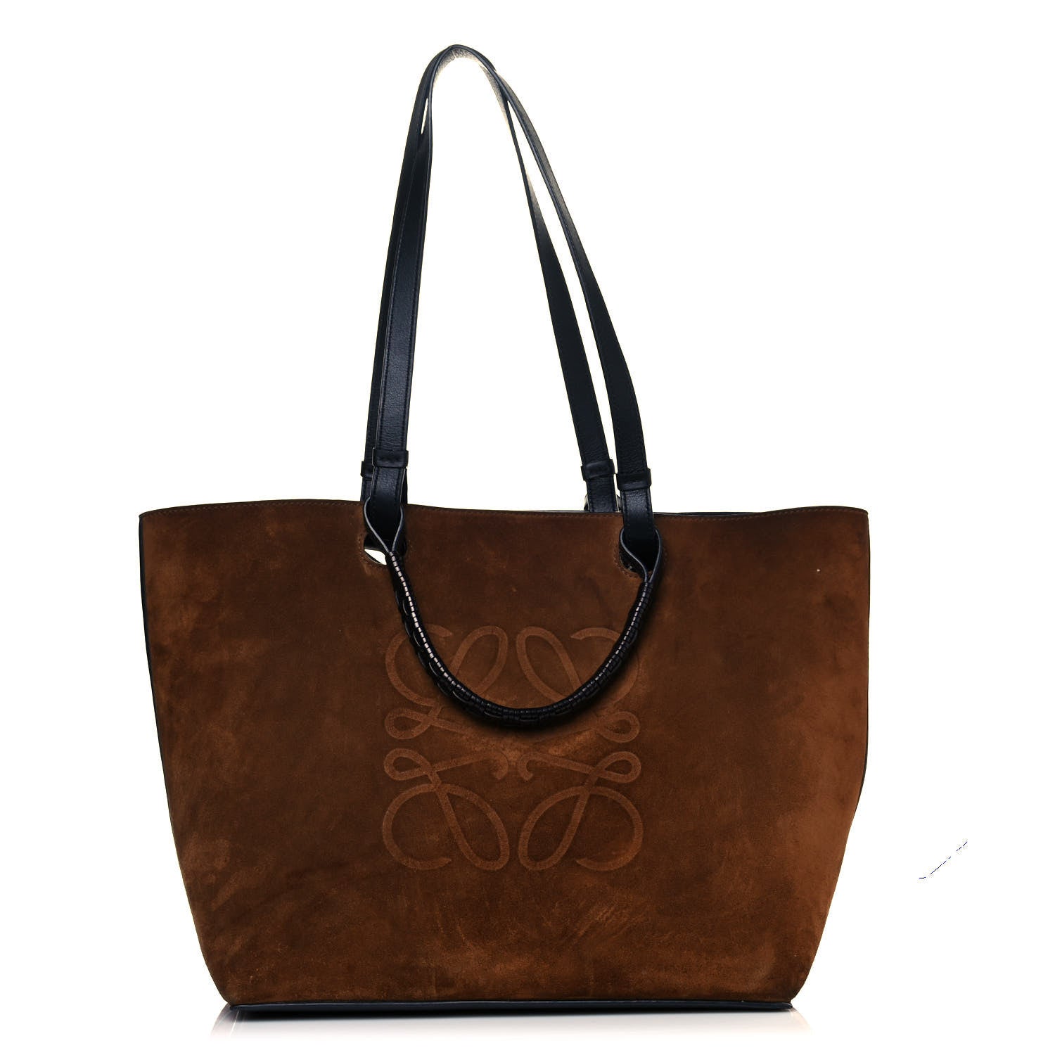 Loewe Suede Calfskin Anagram Tote Brown 1 of 15