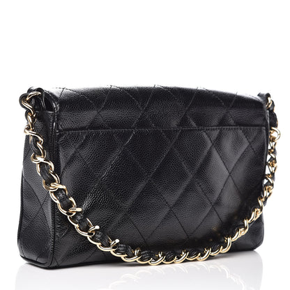Chanel Caviar Quilted Medium Single Flap Black 3 of 11