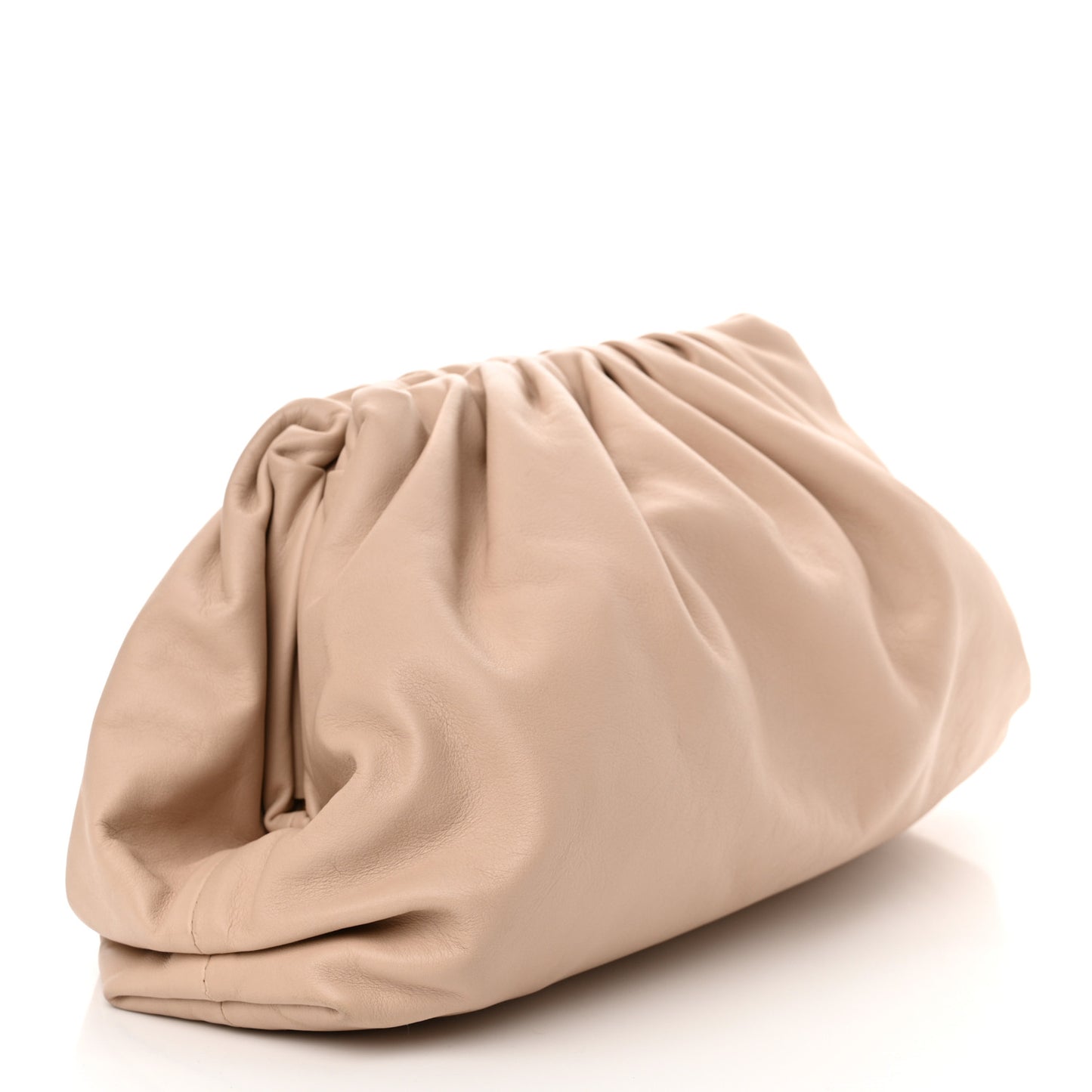 Smooth Butter Calf The Pouch Oversized Clutch Nude