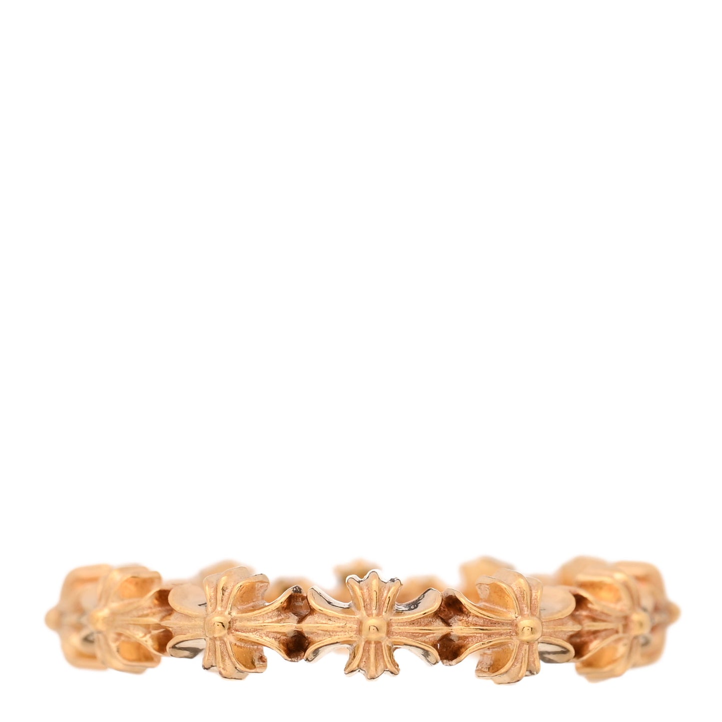 22K Yellow Gold Tiny E CH Plus Band Ring 54 7