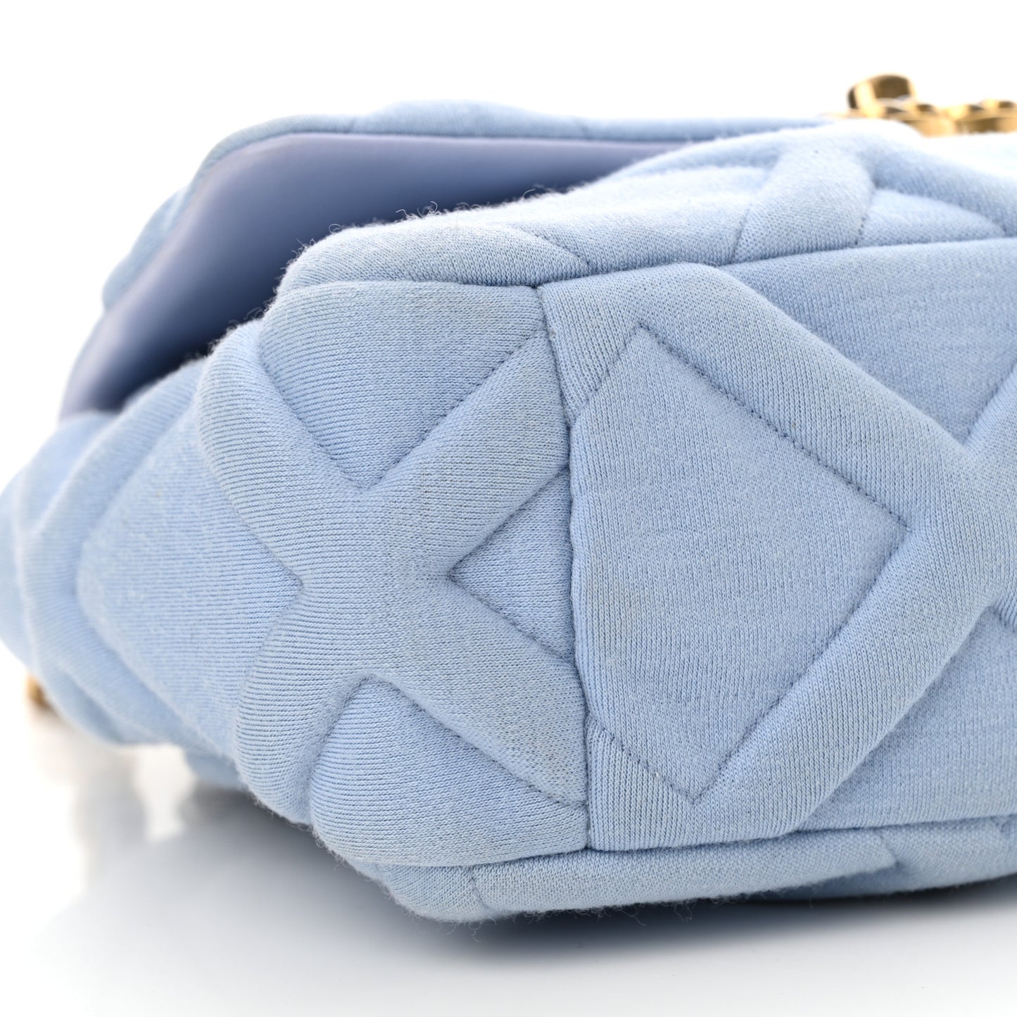 Jersey Lambskin Quilted Medium Chanel 19 Flap Light Blue