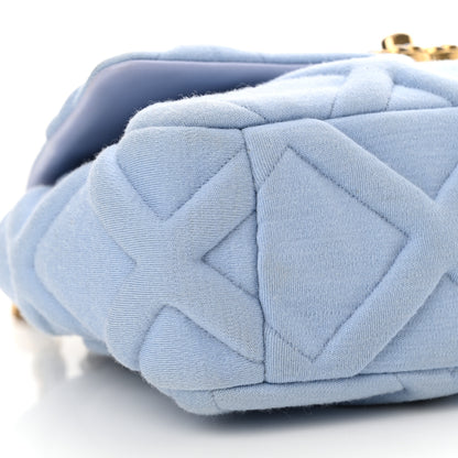 Chanel Jersey Lambskin Quilted Medium Chanel 19 Flap Light Blue 9 of 12