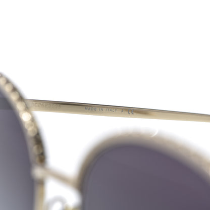 Chanel Metal Crystal Sunglasses 4258-B Gold 6 of 7