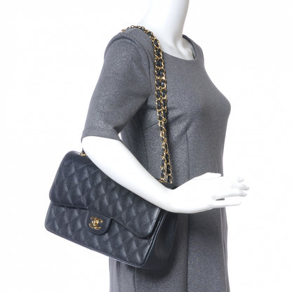 Chanel Caviar Quilted Jumbo Double Flap Black 2 of 8