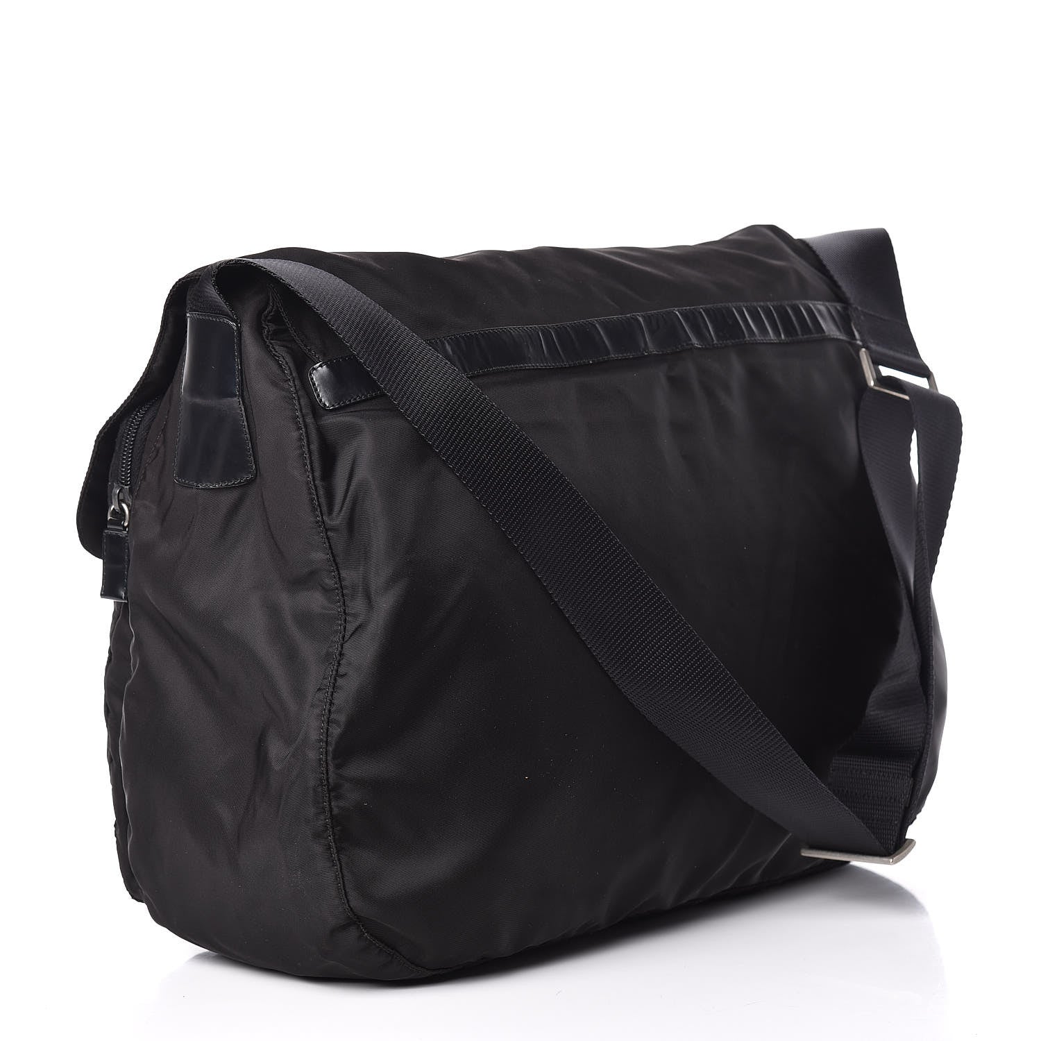 Prada Tessuto Nylon Messenger Bag Black 3 of 10
