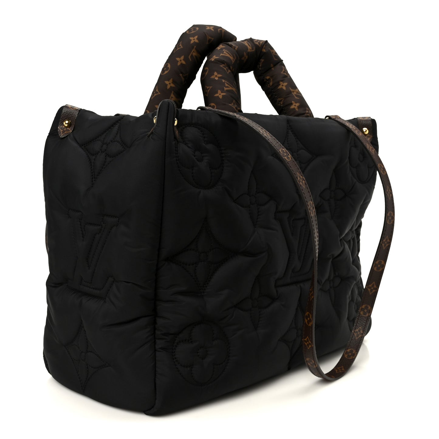 Econyl Monogram Pillow Giant Onthego MM  Black