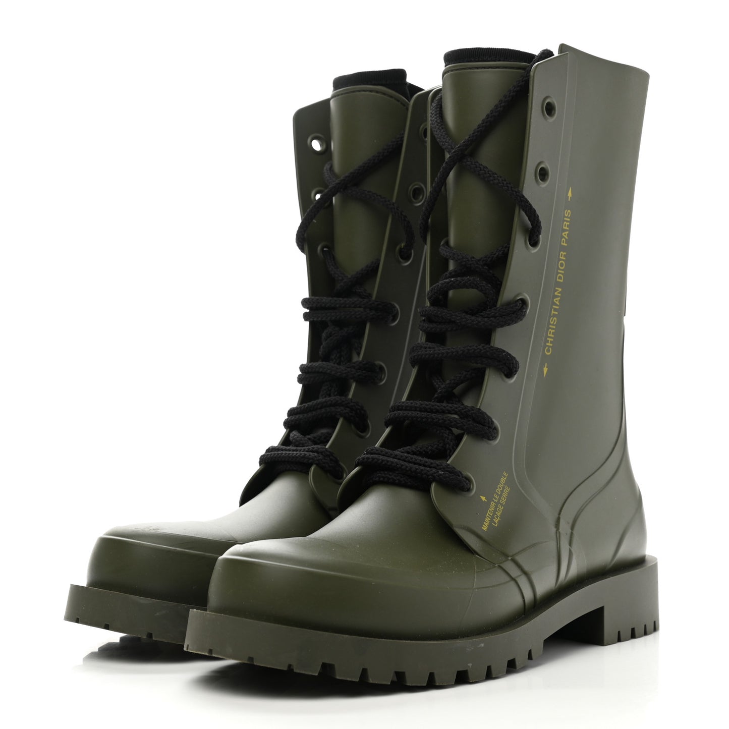 Rubber Diorcamp Low Boots 39 Military