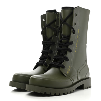 Christian Dior Rubber Diorcamp Low Boots 39 Military 3 of 12