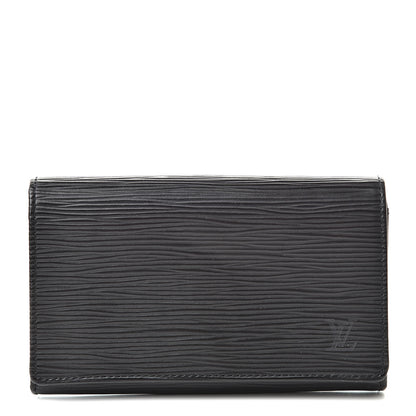 Louis Vuitton Epi Porte-Monnaie Billets Tresor Wallet Black 1 of 6
