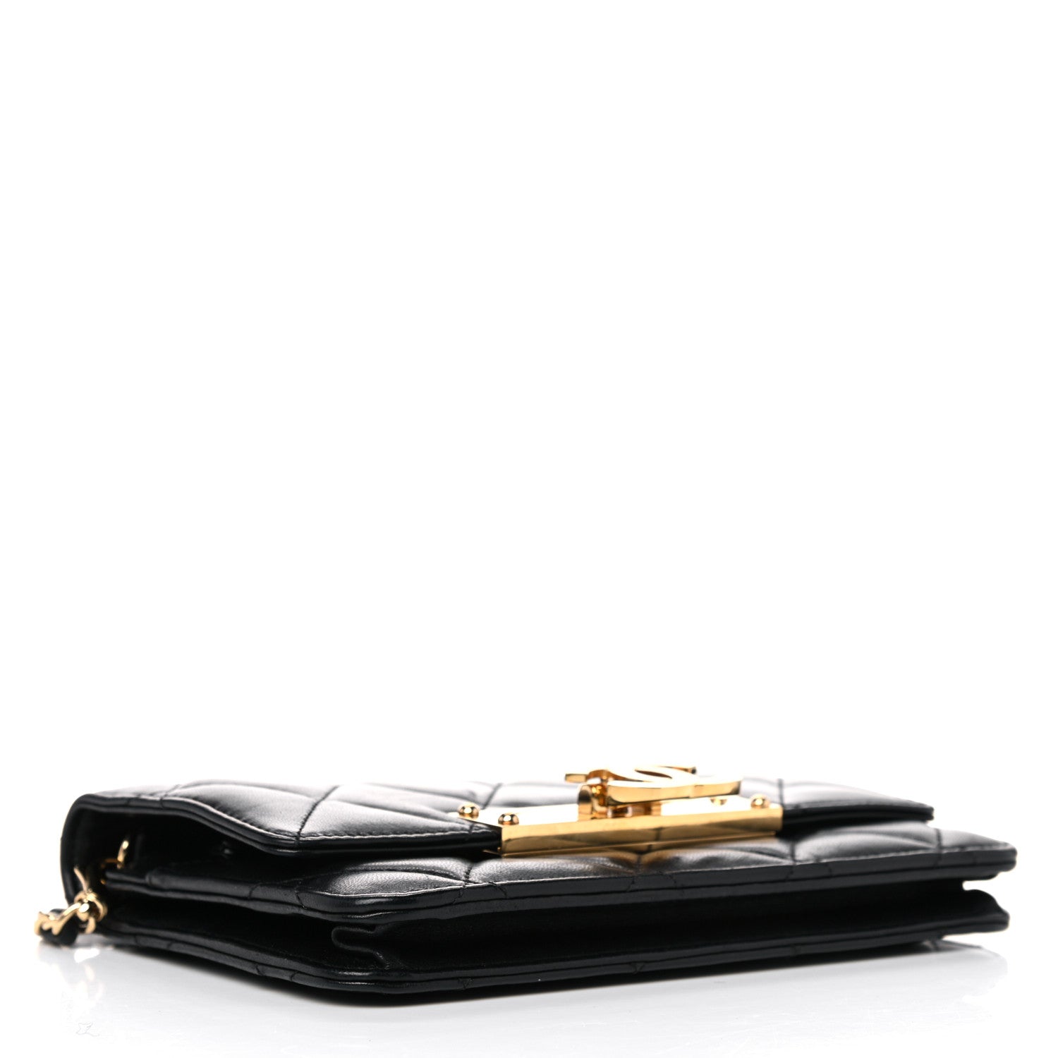 Chanel Lambskin Quilted Golden Class Wallet on Chain WOC Black 4 of 14