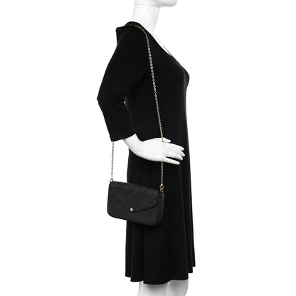 Louis Vuitton Empreinte Pochette Felicie Chain Wallet Black 2 of 14