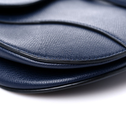 Christian Dior Grained Calfskin Saddle Bag Indigo 8 of 13