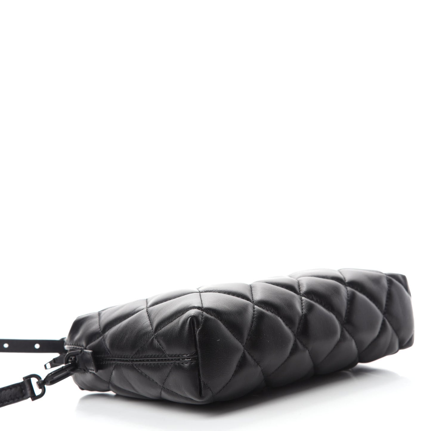 Nappa Calfskin Quilted Touch B Camera Shoulder Bag Black