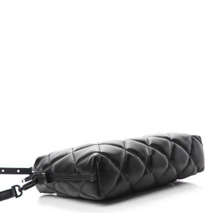 Balenciaga Nappa Calfskin Quilted Touch B Camera Shoulder Bag Black 4 of 9