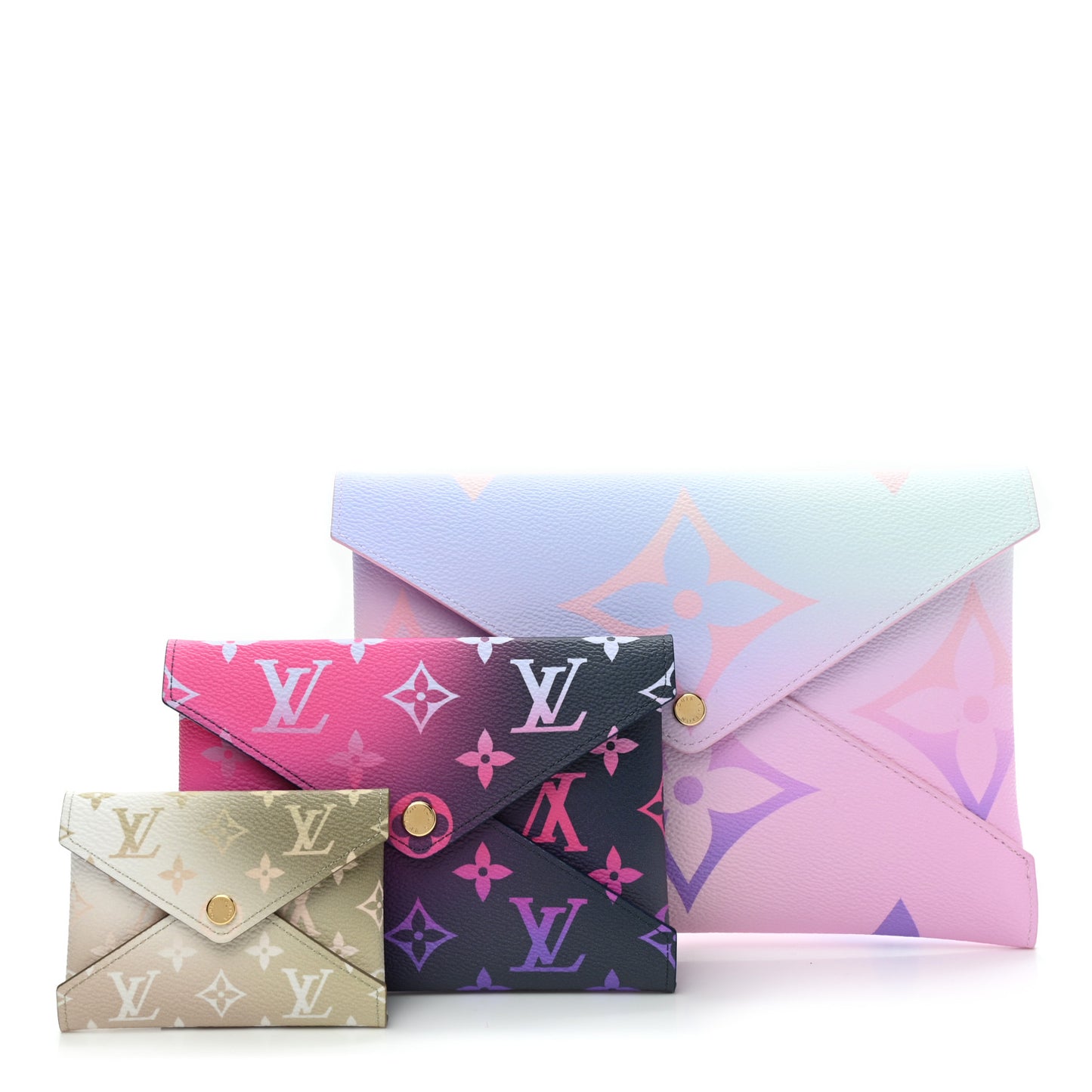 Monogram Giant Spring In The City Kirigami Pochette Set Sunrise Pastel Midnight Fuchsia Sunset Kaki