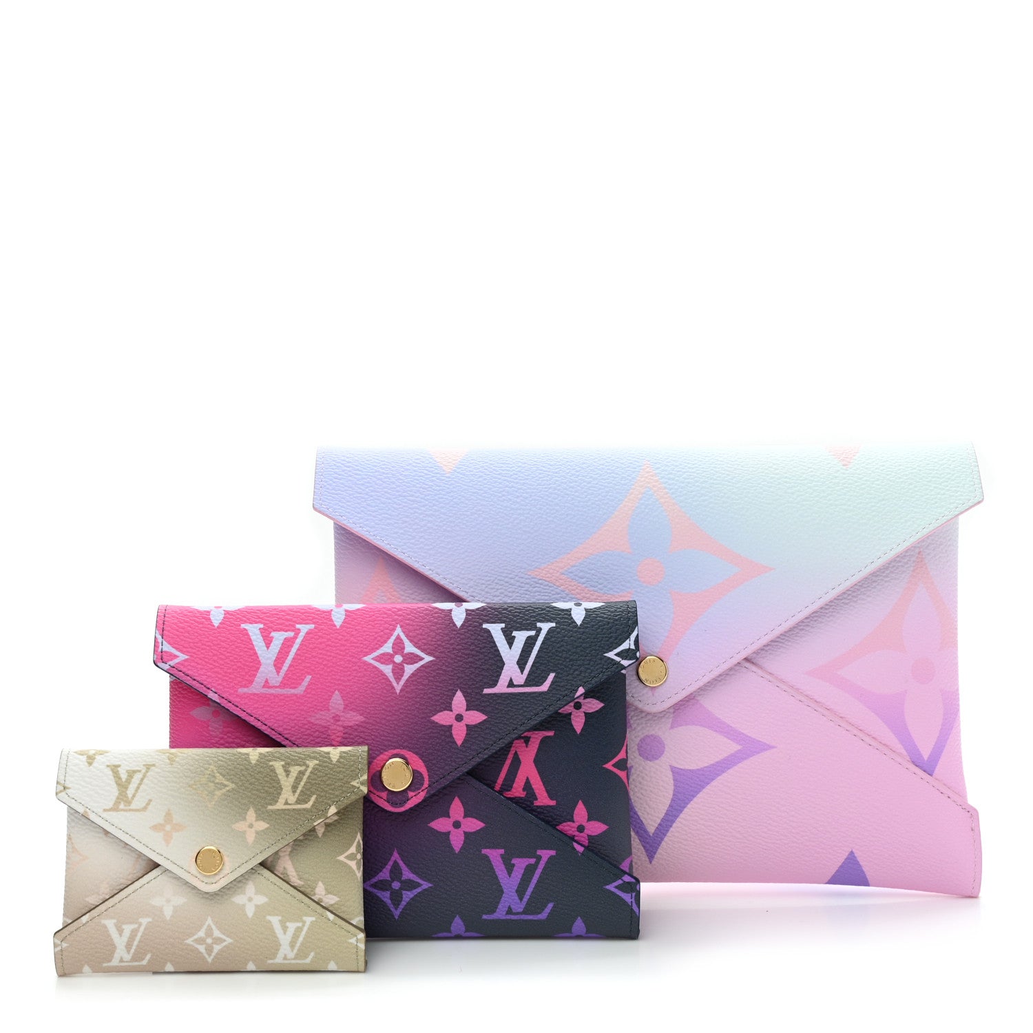 Louis Vuitton Monogram Giant Spring In The City Kirigami Pochette Set Sunrise Pastel Midnight Fuchsia Sunset Kaki 1 of 10