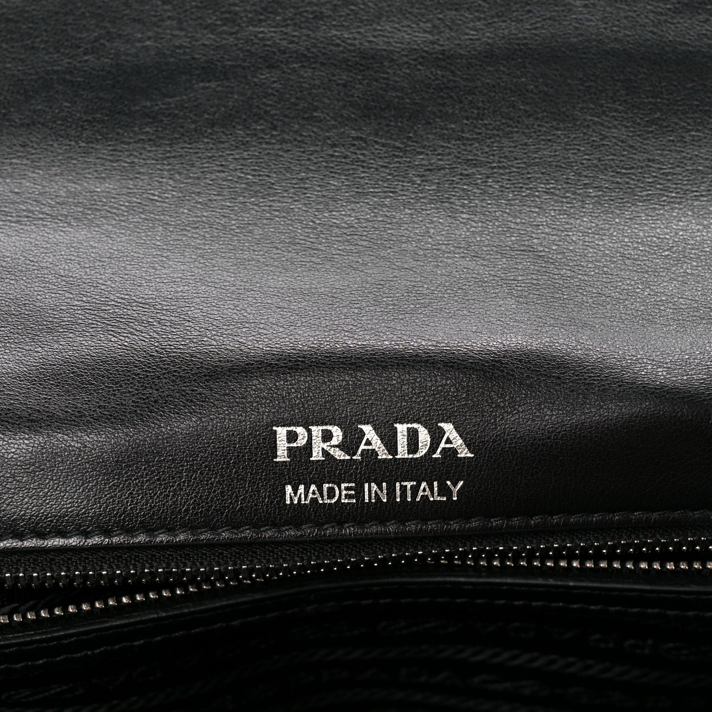 Soft Calfskin Impunture Diagramme Medium Chain Flap Shoulder Bag Black