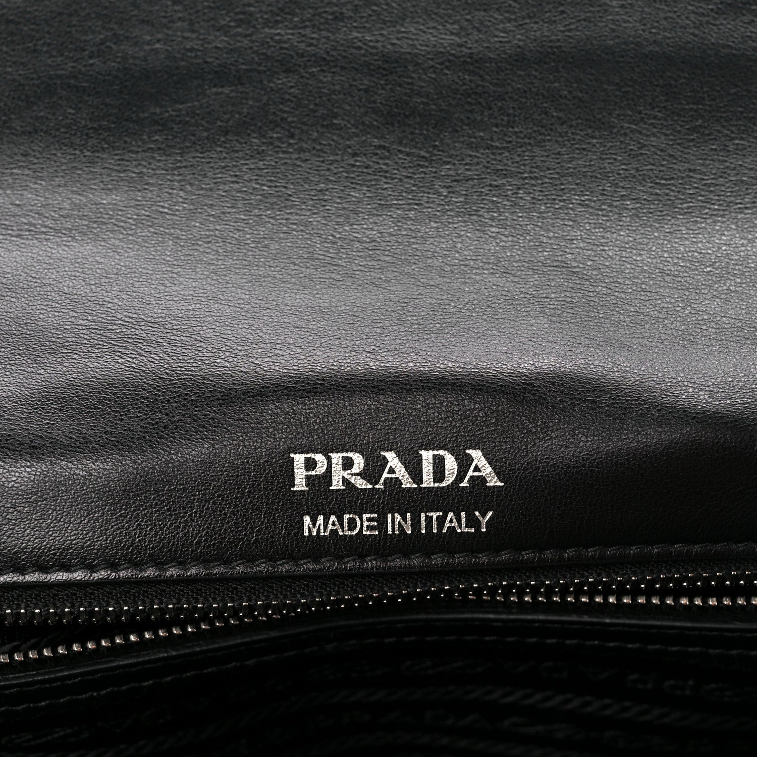 Prada Soft Calfskin Impunture Diagramme Medium Chain Flap Shoulder Bag Black 5 of 10