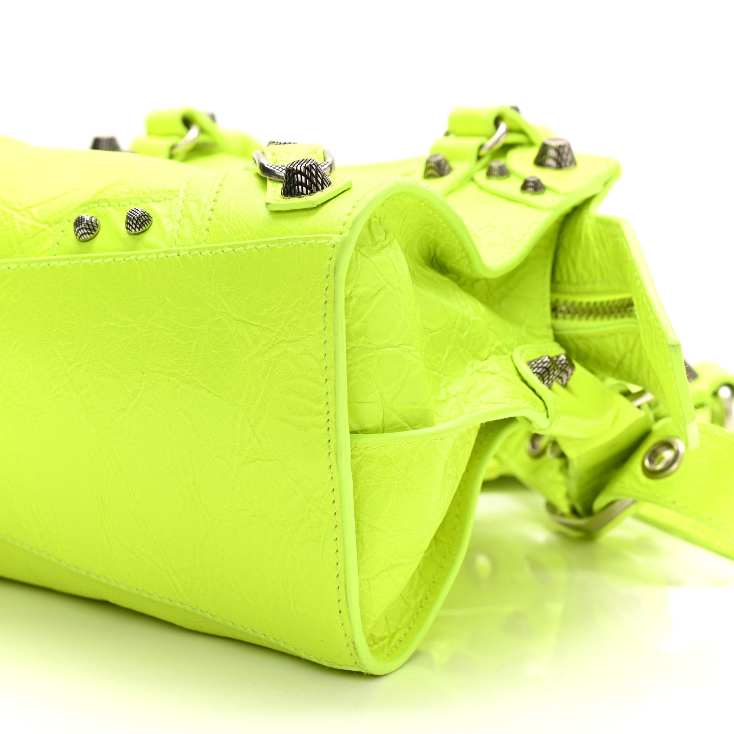 Balenciaga Agneau Arena Neo Cagole Handbag XS Fluo Yellow 10 of 10