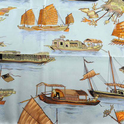 Hermes Silk Jonques et Sampans Scarf 90 1 of 7