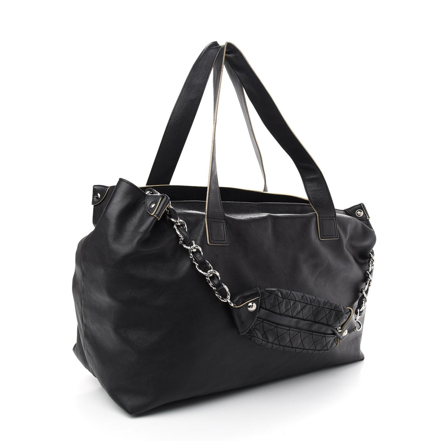 Lambskin Edgy XL Tote Black