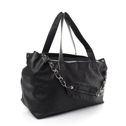Chanel Lambskin Edgy XL Tote Black 2 of 10