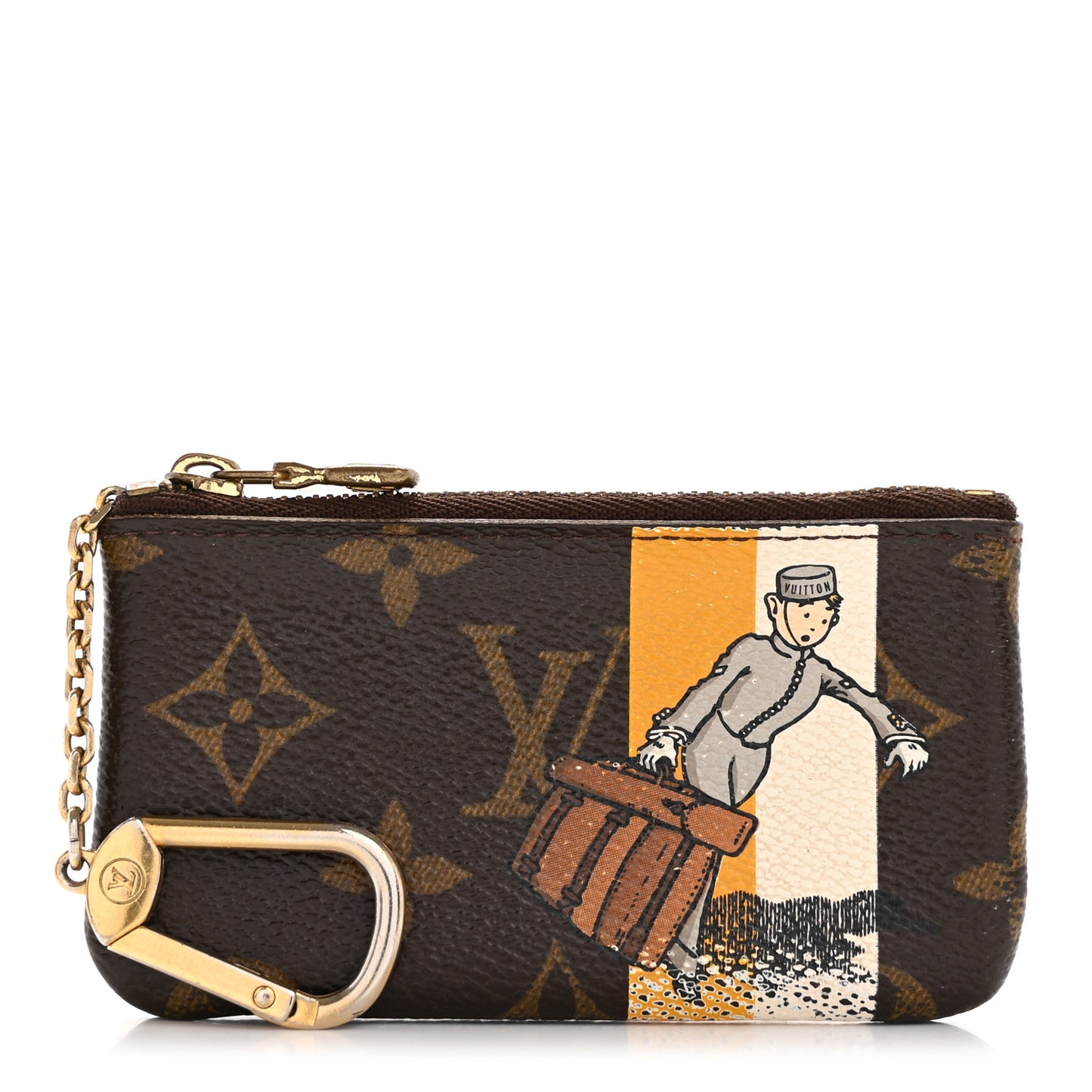 Monogram Groom Key Pouch