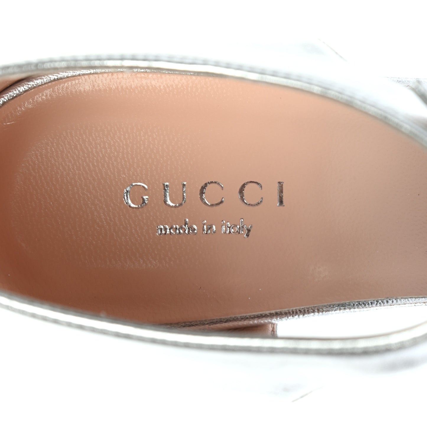 Metallic Nappa Crawford Knotted Strap Platform 37 Silver