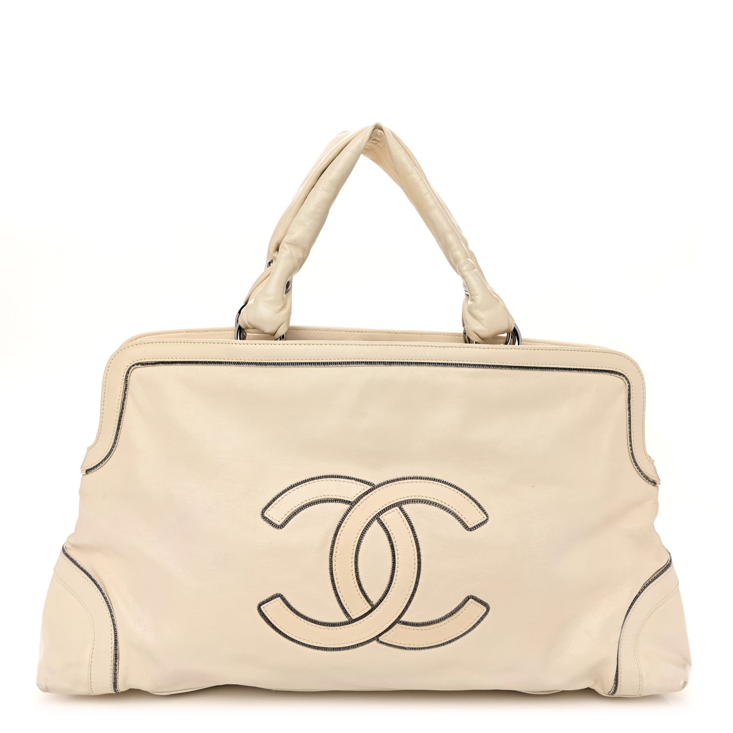 Chanel Calfskin Soho CC East West Tote White 1 of 11