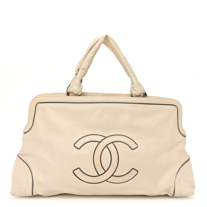 Chanel Calfskin Soho CC East West Tote White 1 of 11
