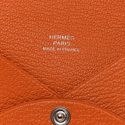 Hermes Chevre Calvi Card Case Orange 6 of 8