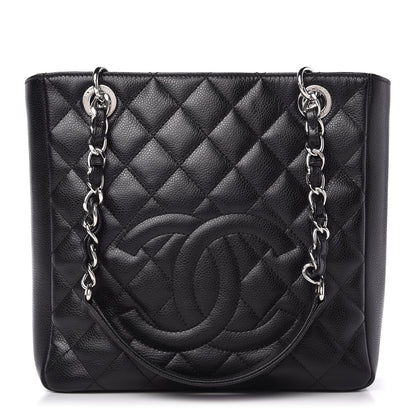 Chanel Caviar Quilted Petit Shopping Tote PST Black 1 of 10