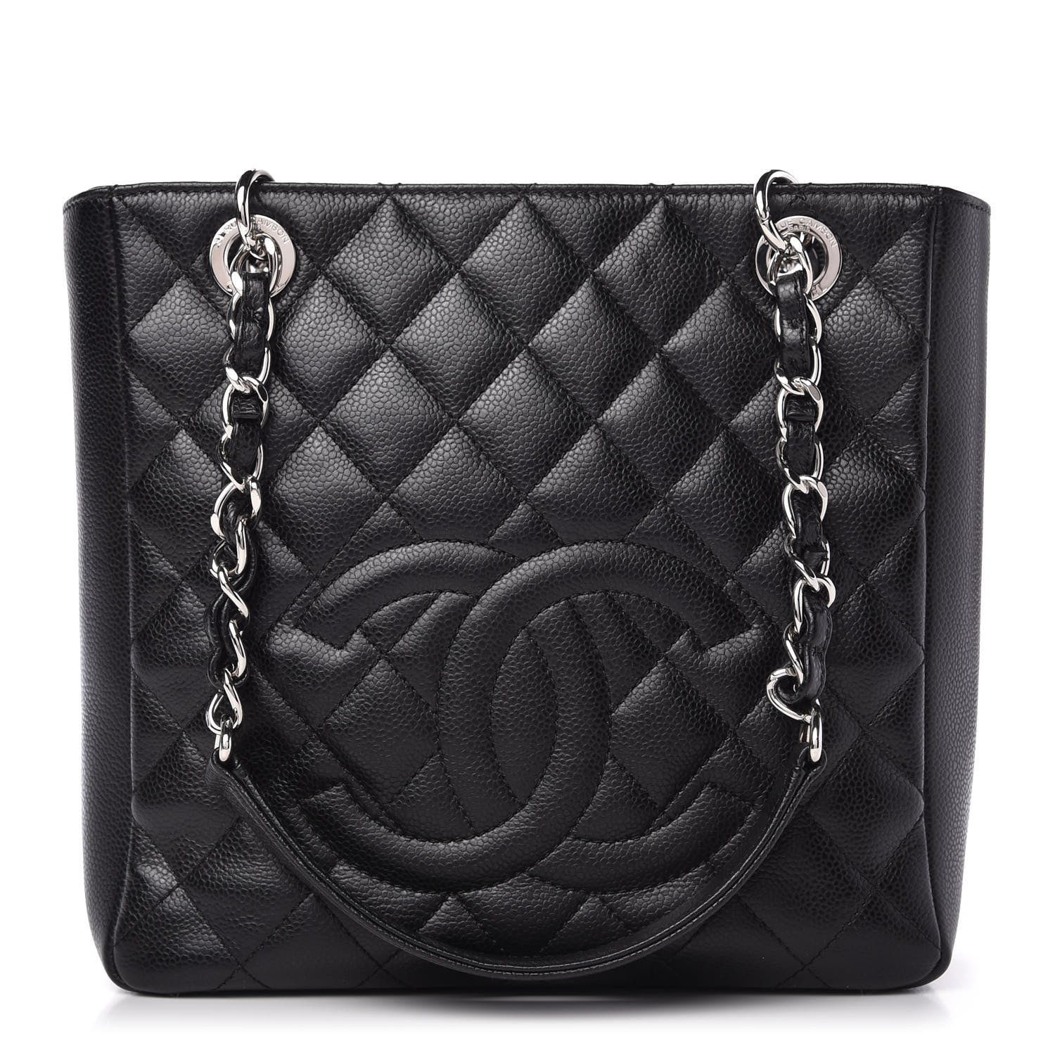 Chanel Caviar Quilted Petit Shopping Tote PST Black 1 of 10