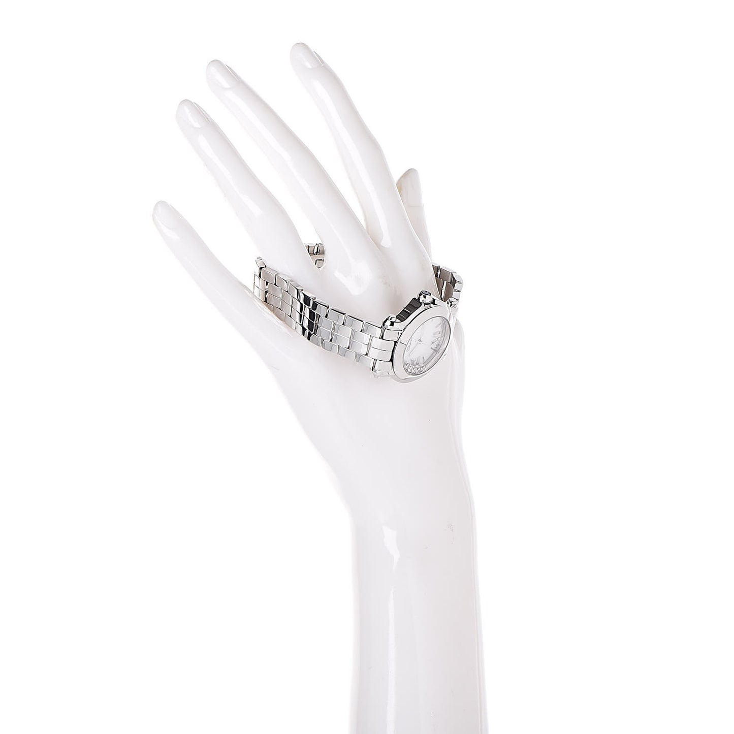 Stainless Steel 5 Diamond 30mm Happy Sport Quartz Watch