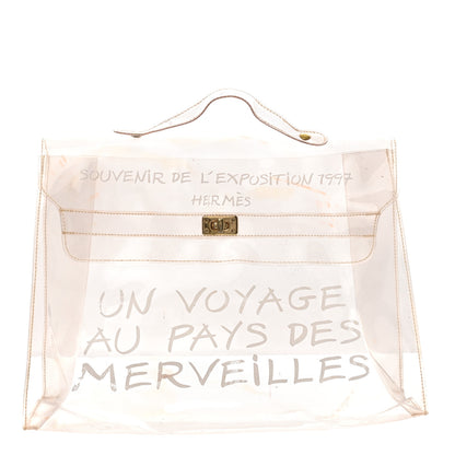 Hermes Vinyl Souvenir De L'Exposition Kelly Transparent 1 of 13