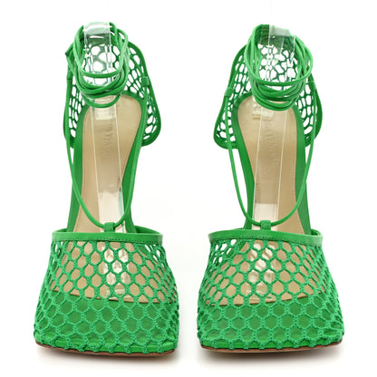 Bottega Veneta Mesh Nappa Stretch Ankle Tie 90mm Sandals 40 Grass 2 of 7