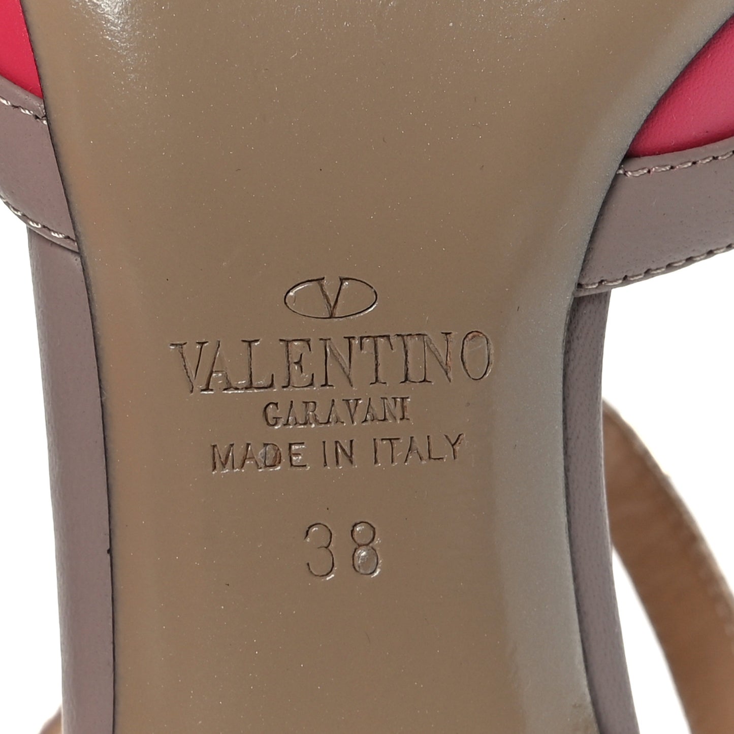 Calfskin Nappa Rockstud Ankle Strap 65mm Pumps 38 Deep Fuxia Poudre