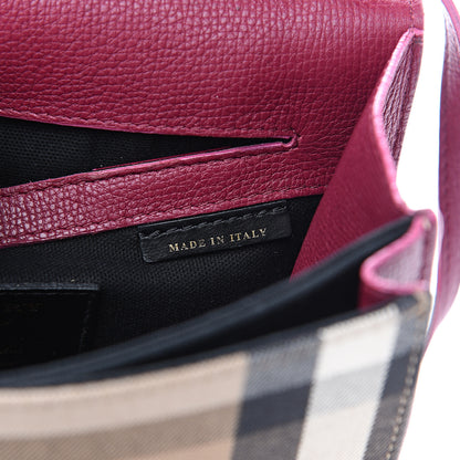 Burberry Derby Calfskin House Check Small Macken Crossbody Bag Berry Pink 6 of 14