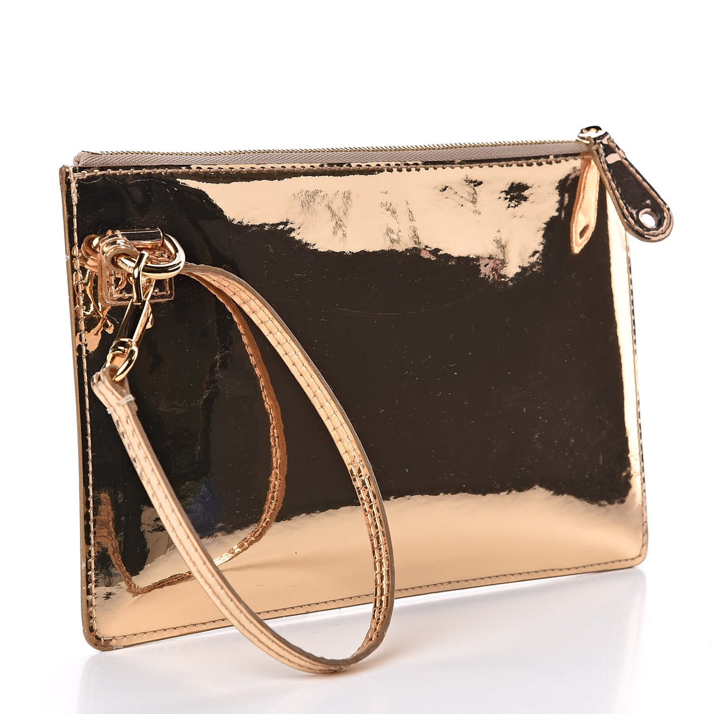 Monogram Miroir Inventeur Pochette Plat Dore Gold