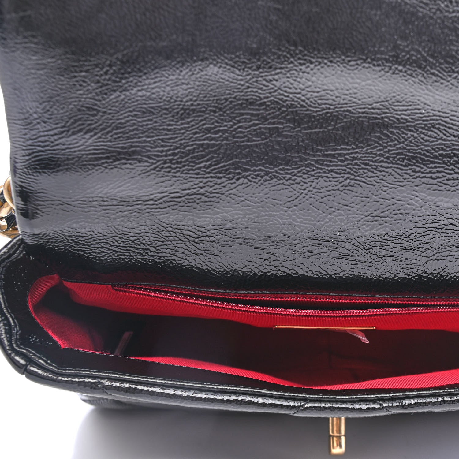 Chanel Shiny Crumpled Calfskin Quilted Medium Chanel 19 Flap Black 4 of 4