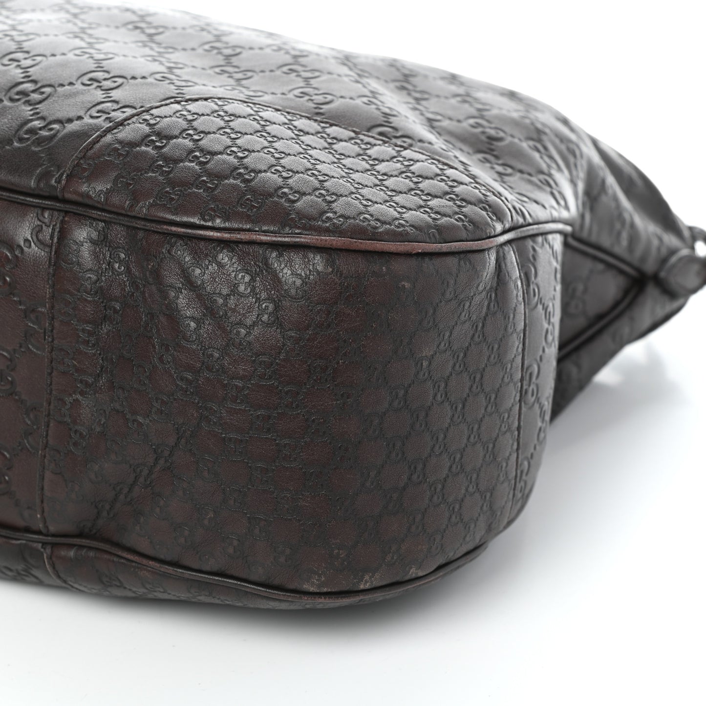 Guccissima Large Bree Hobo Dark Brown